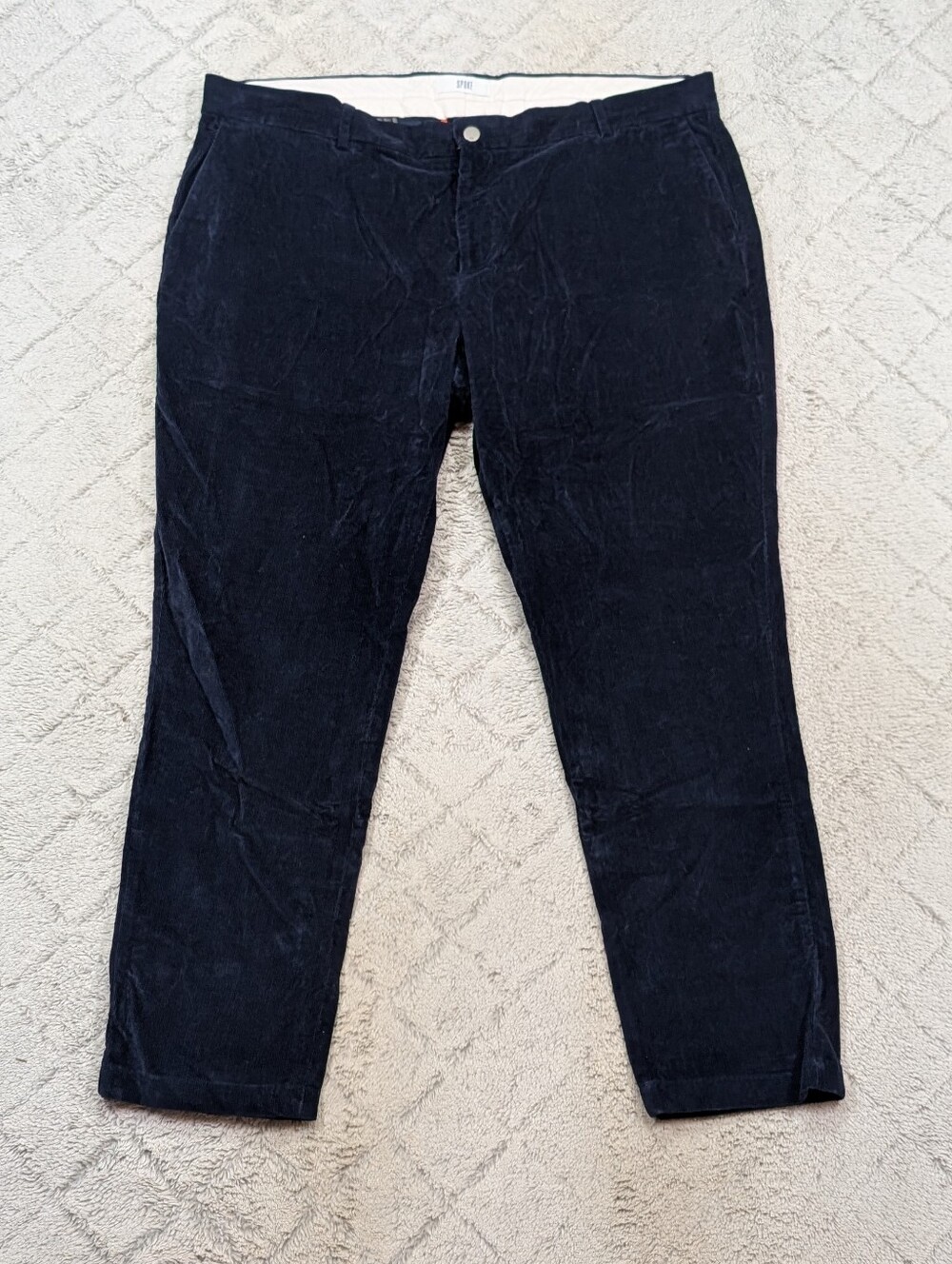 Spoke London Pants Mens 42x30 Blue Navy Corduroy Sharps Slim Straight Cotton